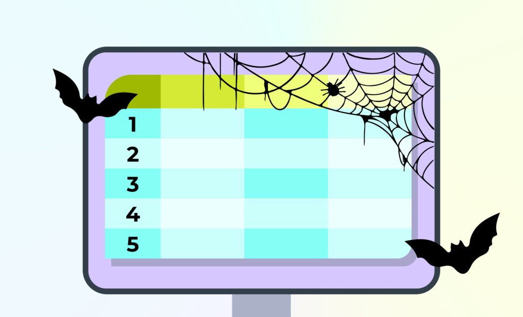 Spooky spreadsheet